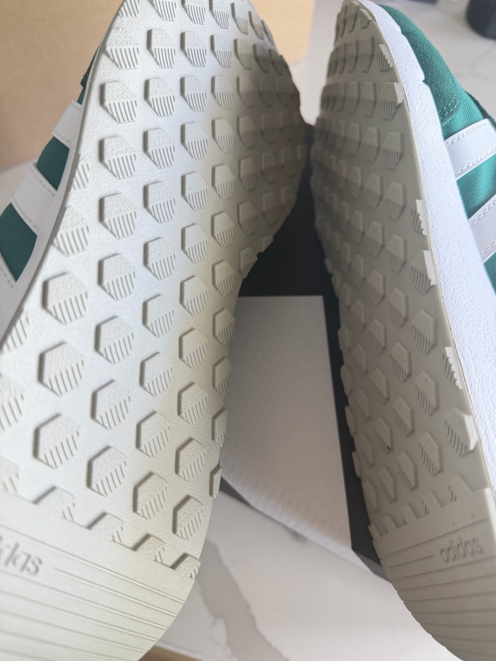adidas Green and White Women's Athletic Shoes - Picture 5 of 5